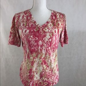 Chico's short sleeve V-neck Cotton size 0 t-shirt